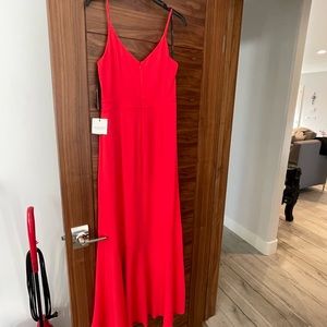 Coral/red laundry dress.